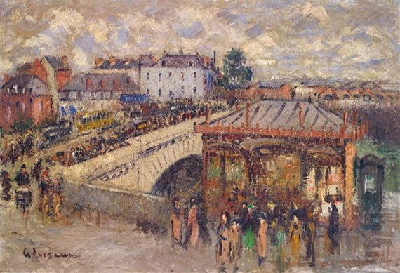 Gustave Loiseau | L'usine au bord de la rivière (1930) | MutualArt