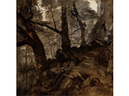 WALDHANG OBERHALB VON MÖTZ (TIROL/INNTAL) by Friedrich Preller the Elder, 1872