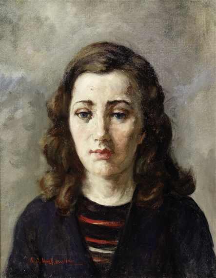 Portrait of a woman by Robert Lenkiewicz