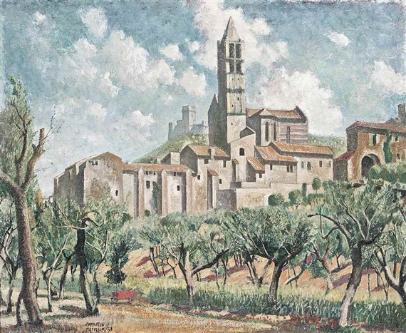 Santa Chiara, Assisi, Italy by James McIntosh Patrick‏, 1930