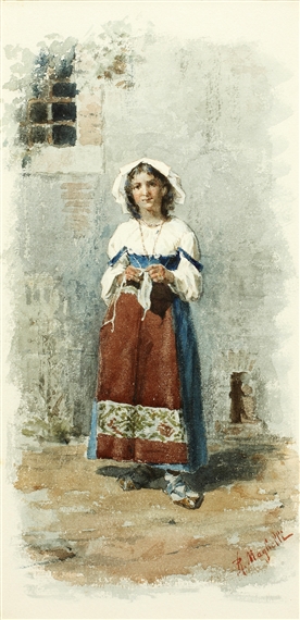 A Monk Threading a Needle by Edouardo Vitali