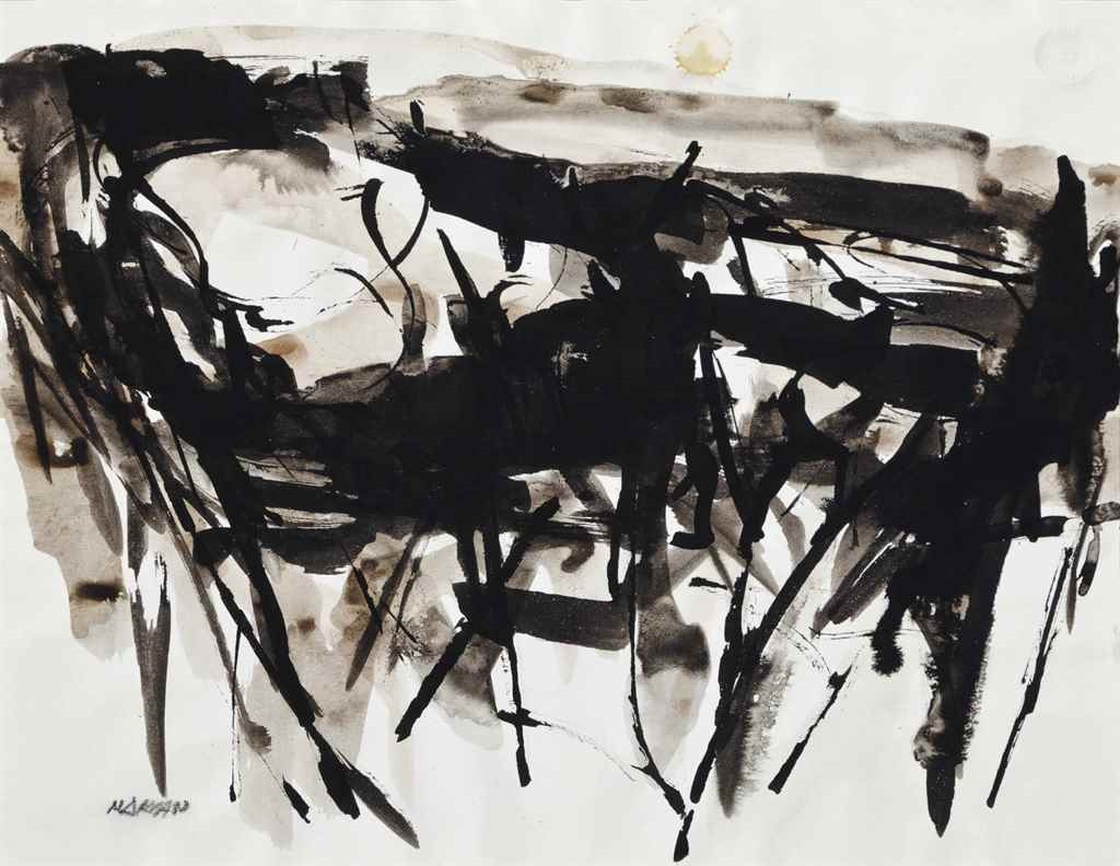 Artwork by Reuben Nakian, Duchess of Alba, Made of ink and wash on paper