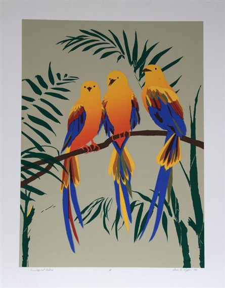 Three Tropical Birds by Anne Nipper, 1980