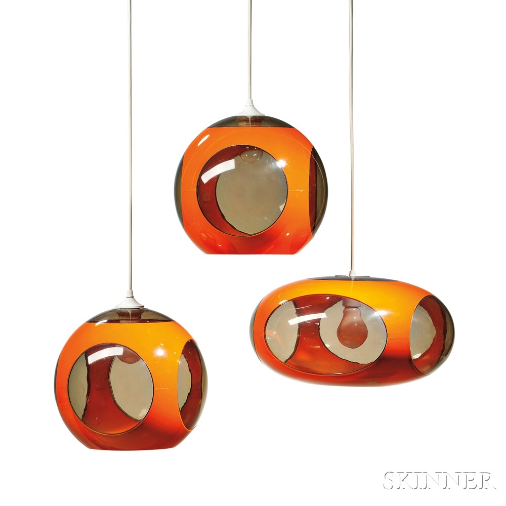 Luigi Colani | 3 Works: UFO Space Age; Hanging Lamps (Circa 1970 ...