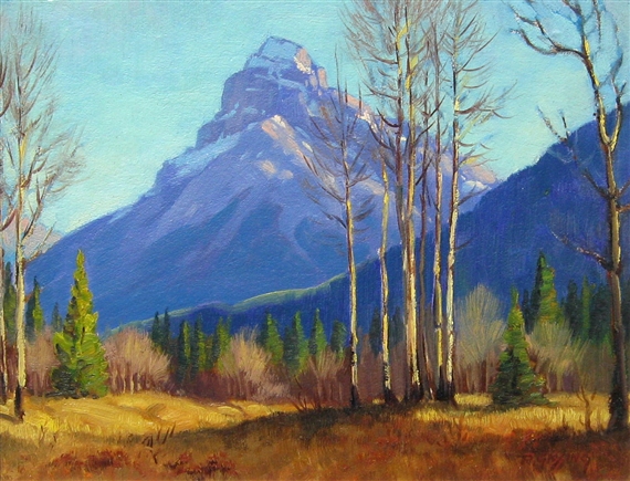 Pilot Mountain near Banff by Roland Gissing