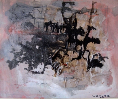 Pink Abstract by Jacob Wexler, 1962