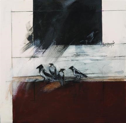 Artwork by Manouchehr Motabar, Untitled, Made of mixed media on paper