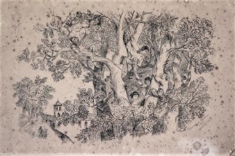 Boys Playing in Fig Tree - Opportune Dubois