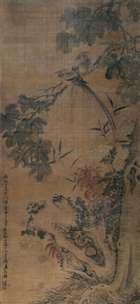 Birds and Chrysanthemum - Meng Yuzi