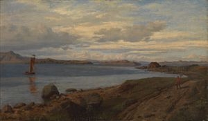 Ved kysten by Kitty Kielland, 1874