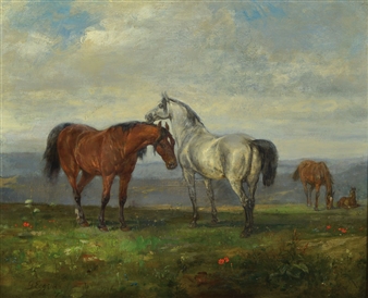 horses grazing - Gustav Eggena