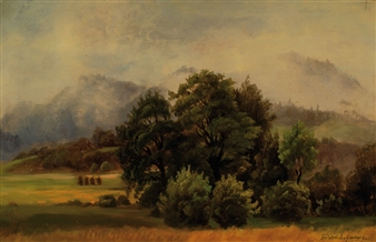 Landscape at Brannenburg - Friedrich Maurer