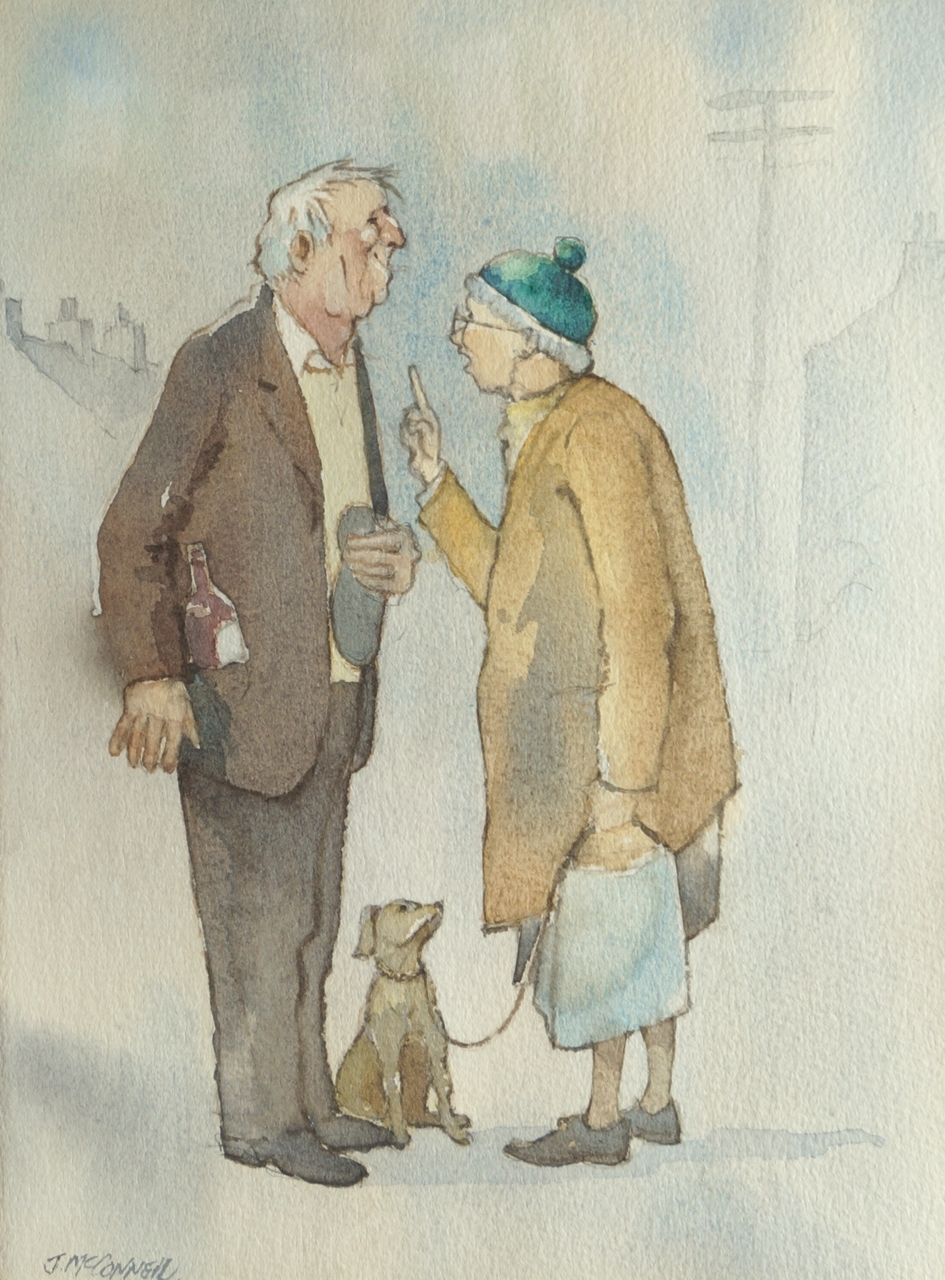 Artwork by J. Mcconnell, Word of advice, Made of watercolour