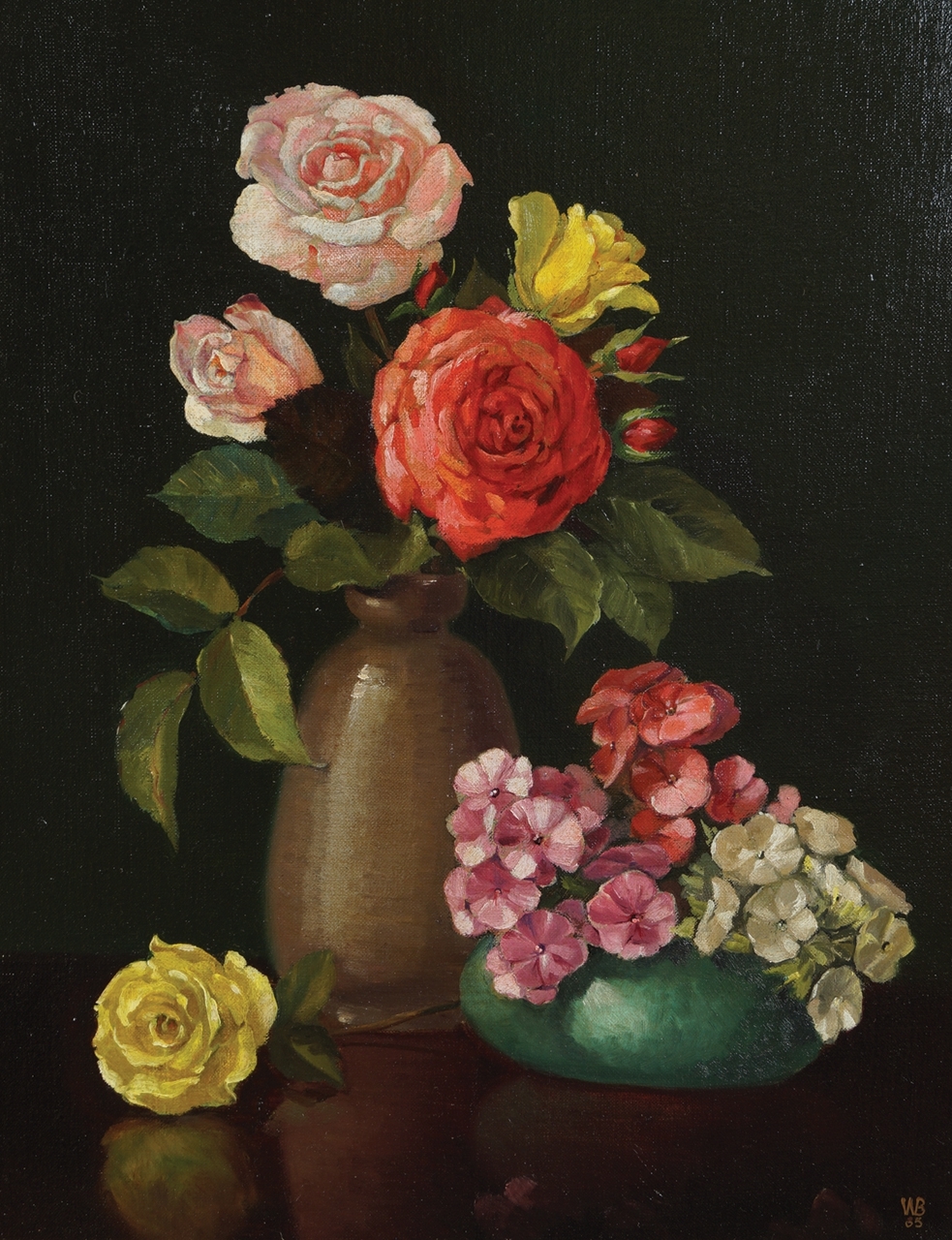 William Barnes | Roses and Phlox | MutualArt