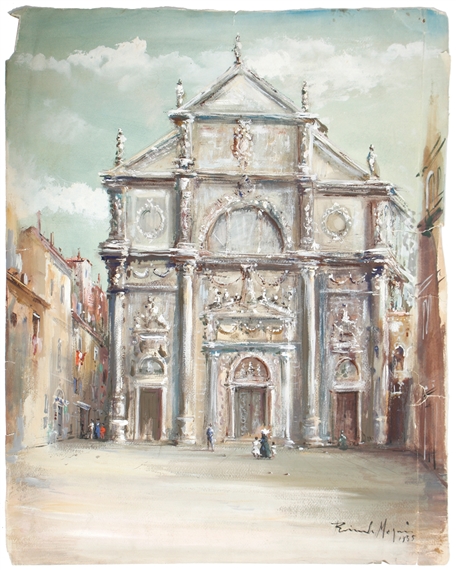 Dome Basilica with fountain by Riccardo Magni