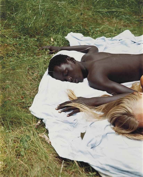 Untitled (Michael Asleep with Hair) by Jocelyn Lee, 2004