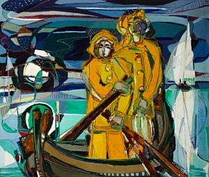 Gutter i båt - Erik Harry Johannessen