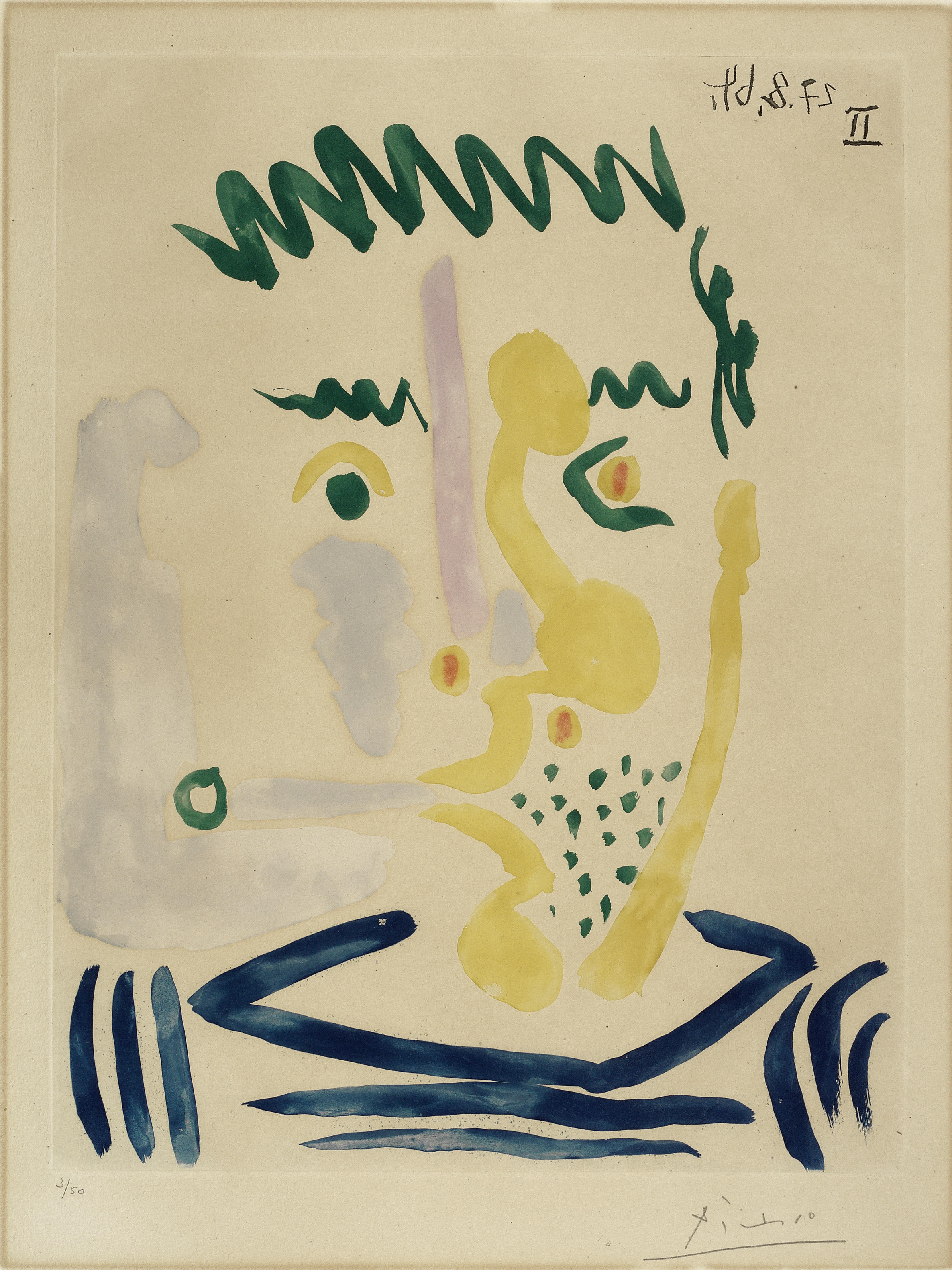 Fumeur Barbu by Pablo Picasso, 1964