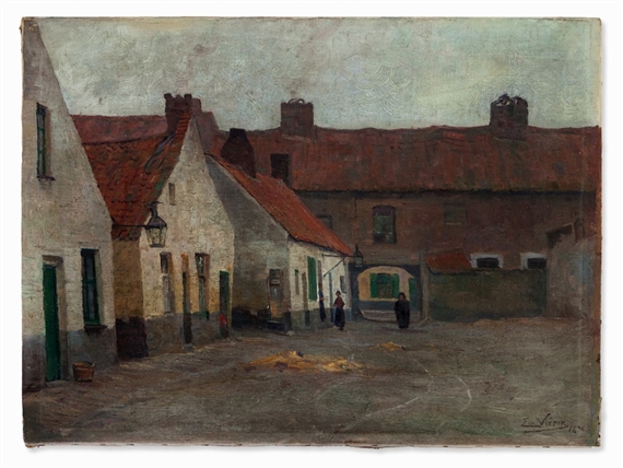 Belgian Village by Emmanuel Vierin, 1896