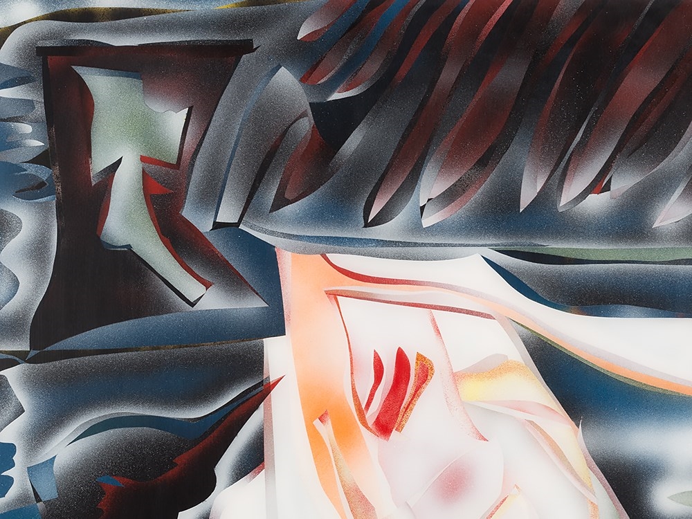 Artwork by Alexej Iljitsch Baschlakow, Große Gestalt am Meer, Made of Acrylic on acrylic glass