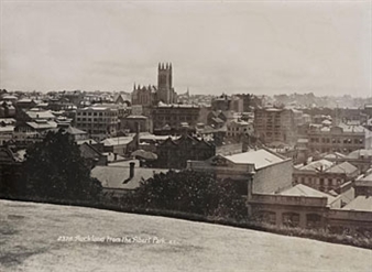 Auckland from the Albert Park - Ernest De Tourret