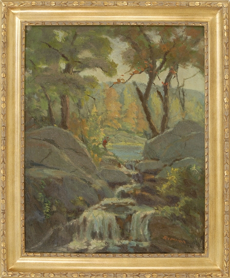 Joseph Rimini | Fall birch landscape | MutualArt