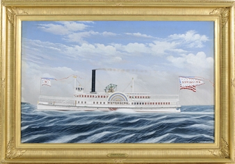 Portrait of the sidewheeler Neversink - James Bard