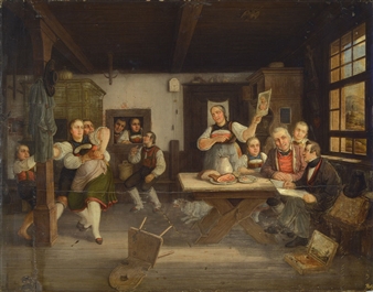 interior in a restaurant - Johann Daniel Volk