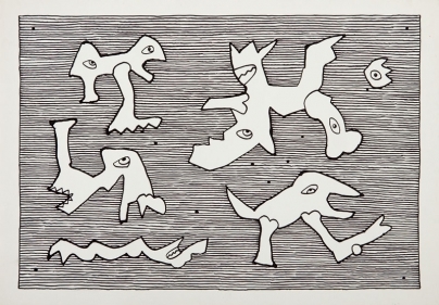 Artwork by Jan Grzegorz Issaieff, A. C.H.E. - TRAUMA, Made of ink on paper