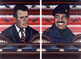 Review: Roger Brown, ‘Political Paintings’ and ‘Virtual Still Life’