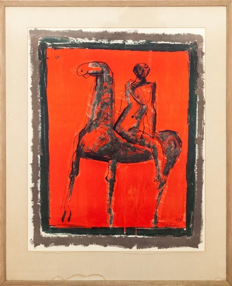Mrino Mrini - Mrino Mrini - Horse nd Rider - Originl Lithogrph For Sle t 1stDibs