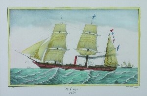 Four Prints of Ships by N.F. Diana