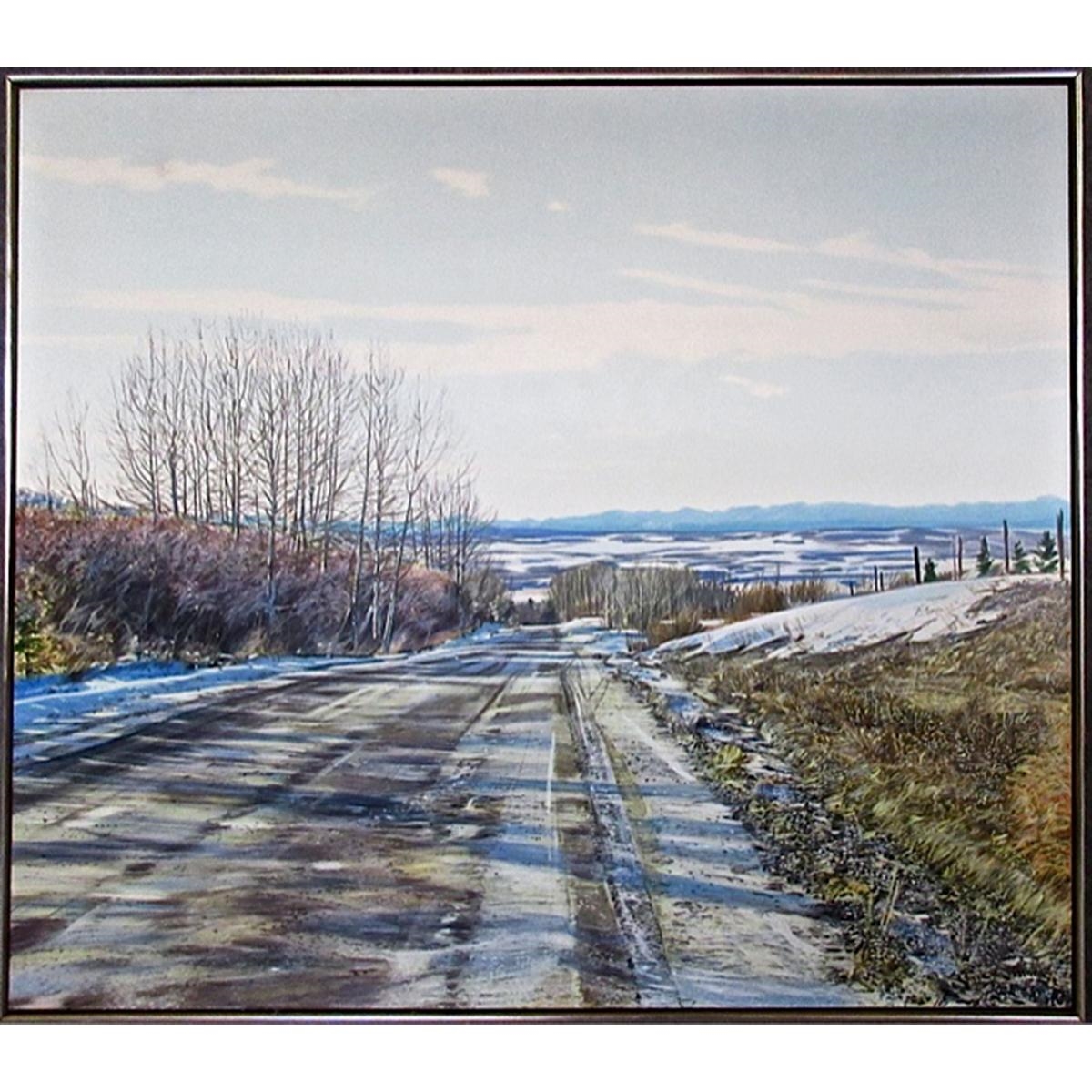 Artwork by John McKee, Country Road - Mountain Sky Foothills Road, Made of Acrylic on canvas