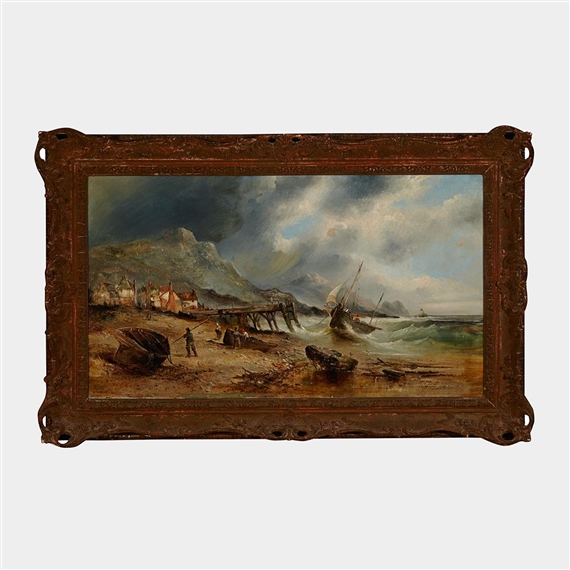 FISHERMEN (2 OILS) by William Archibald Wall