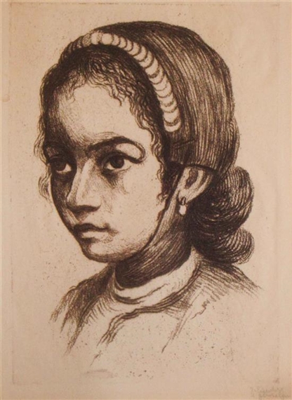 Portrait of a Girl by Jacob Eisenberg