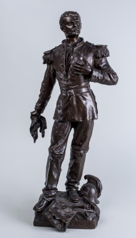 Artwork by Charles Anfrie, Estafette, Made of Patinated Bronze