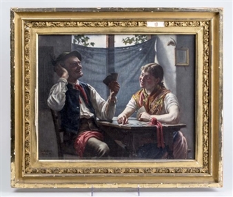 Couple playing cards - Max Kaufmann