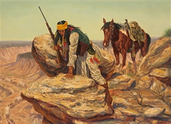 Apache on Mountain - Joe Grandee