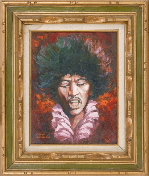 Portrait of Jimi Hendrix by Frank Cardozo Nicholas