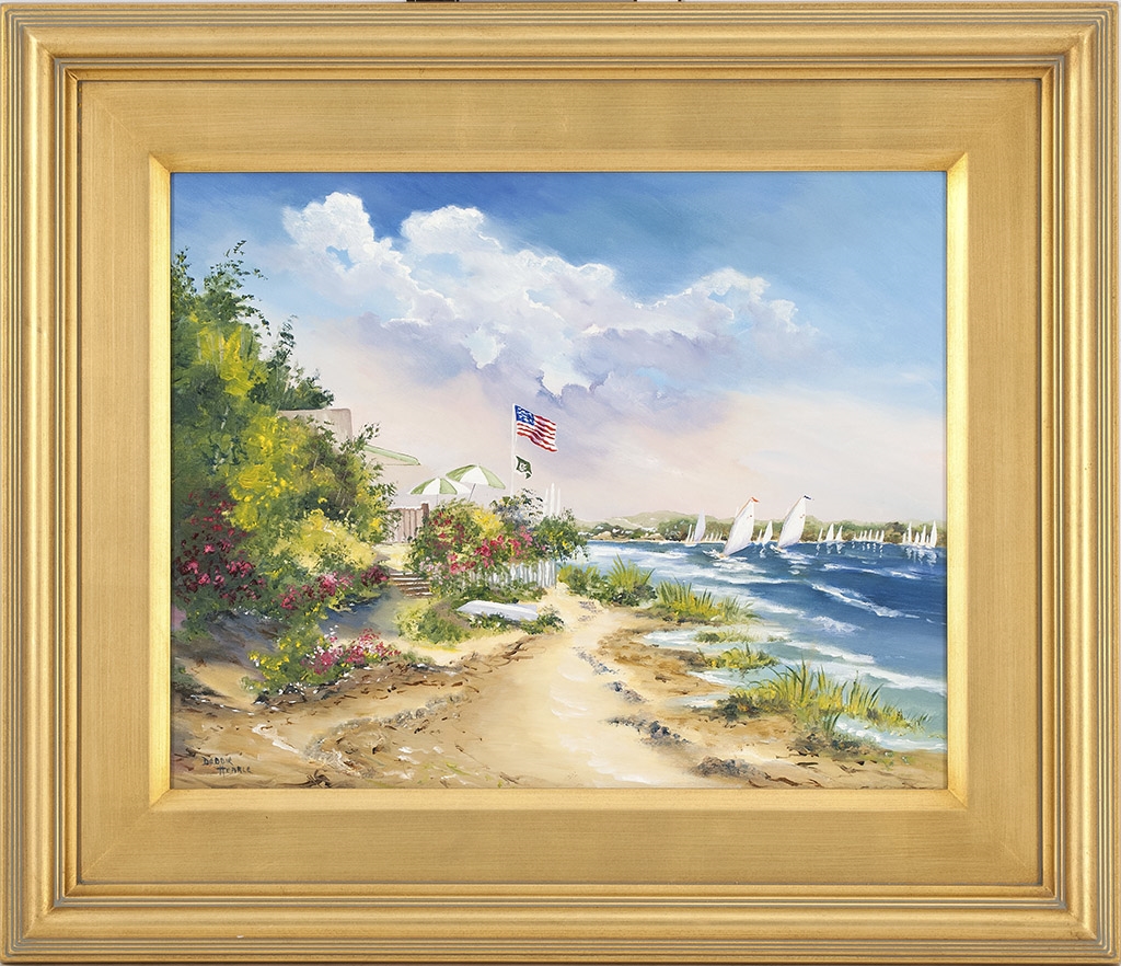 Artwork by Debbie Hearle, Pleasant Bay Regatta, Made of Oil on canvas
