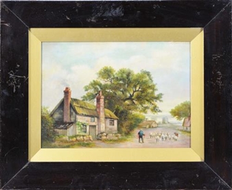 2 Works: Farmyard; and Village Scenes - J. W. Smith