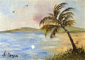 Palm Tree on the Beach - B. Aintzane
