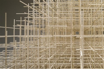 Site-specific Installation Uses 10,000 Sticks and 30,000 Wooden Matchsticks