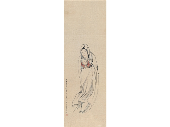The Budhisattva Guanyin Carrying a Child by Shen Xinhai