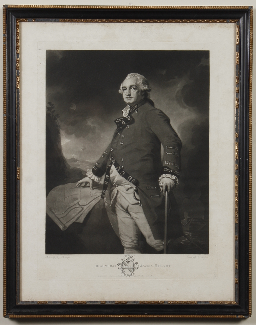 Artwork by George Romney, Major General James Stuart, Made of Engraving
