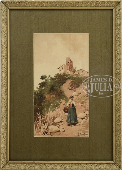 WOMAN IN ITALIAN LANDSCAPE by Alberto La Monaca
