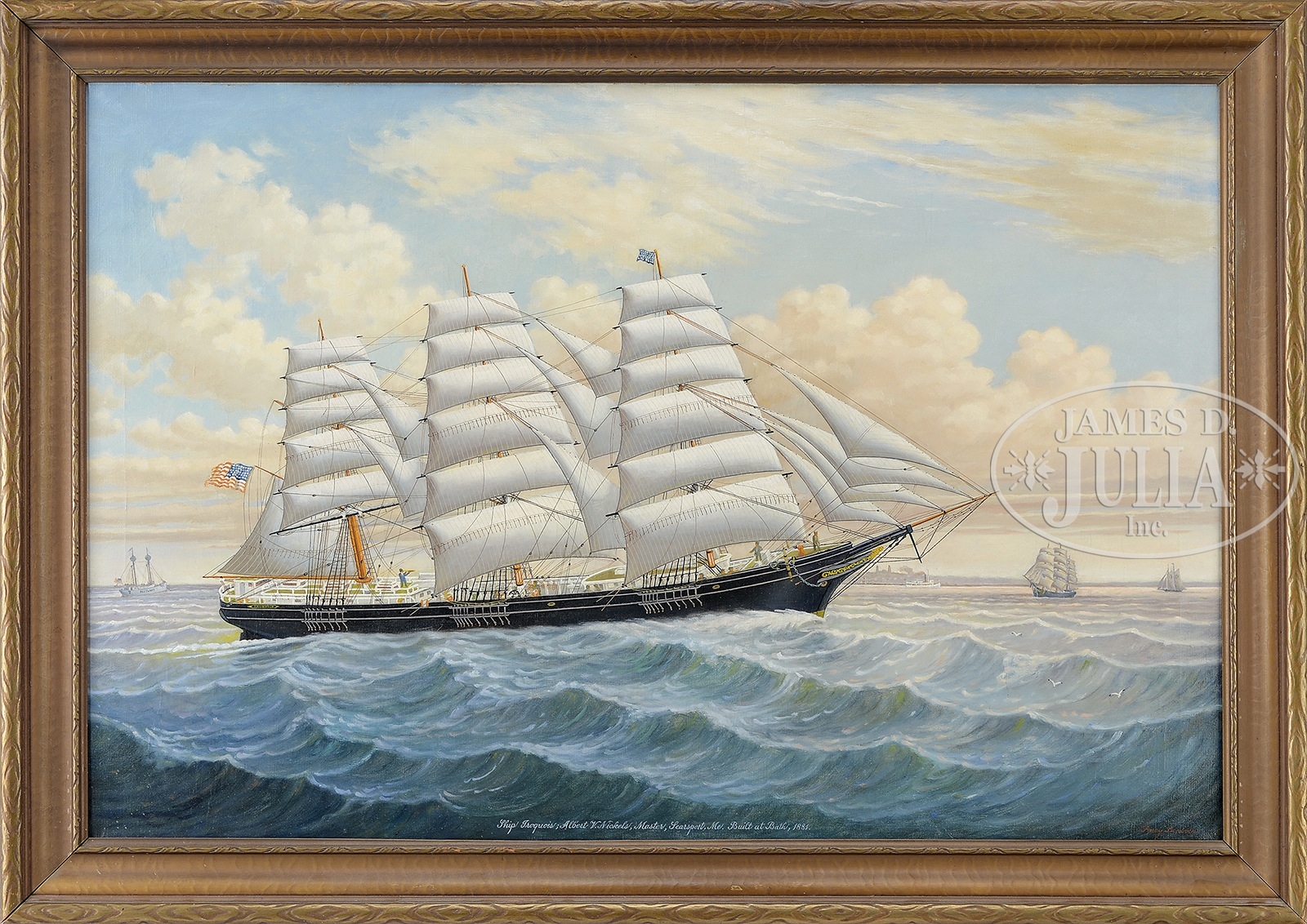 Artwork by Percy Sanborn, PORTRAIT OF THE SHIP IROQUOIS, Made of Oil on canvas