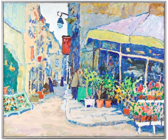 Kyle Highsmith | Flower Market in the Latin Quarter (1992) | MutualArt