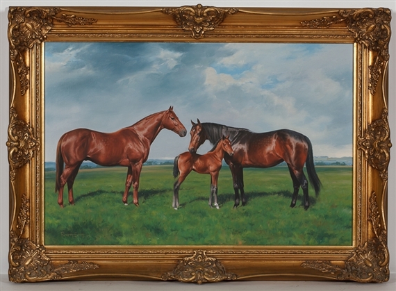 SIRE, DAM AND FOAL by Peter Smith