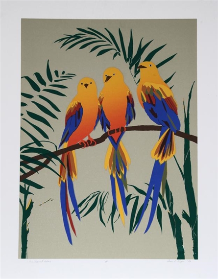 Three Tropical Robins by Anne Nipper, 1980